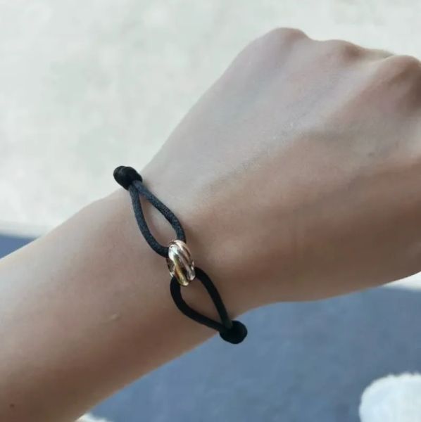 Bracelets rings designer trinity bracelets high quality designer bracelet titanium steel rings string bracelet hand strap couple bracelets gifts