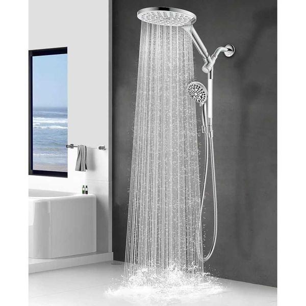 Dual Handheld Shower Head System 2-in-1 High Pressure Rain Shower Combo 10 Modes Adjustable Spray Hose Luxury Shower Experience X2506121