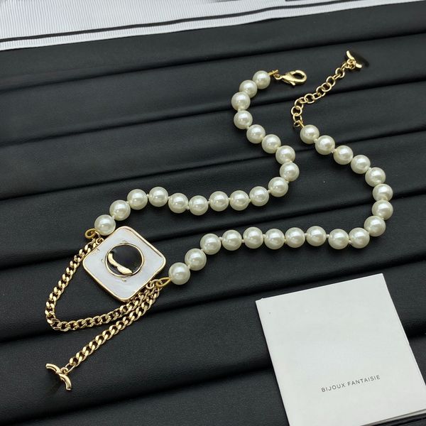 Designer Necklace Women Choker Pearl Pendant Womens 18k Gold Plated Engagement High Quality Party Wedding Jewelry Gift 
Designer Necklace Women Choker Pearl Pendant Womens 18k Gold Plated Engagement High Quality Party Wedding Jewelry Gift