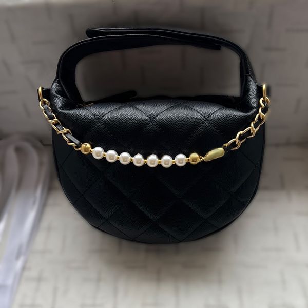 Cross Body Bag Designer Bag Shoulder Bag Half Moon Makeup Bag High Quality Genuine Leather Cowhide Gold Pearl Chain Designer Crossbody Bags Women Black Handbag
Cross Body Bag Designer Bag Shoulder Bag Half Moon Makeup Bag High Quality Genuine Leather Cowhide Gold Pearl Chain Designer Crossbody Bags Women Black Handbag
