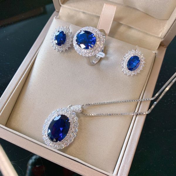 S925 Silver Classic Tanzanite Gemstone Jewelry Set - Earrings, Pendant & Ring Set, Elegant and Hypoallergenic Wedding Jewelry for Women, Dark blue
S925 Silver Classic Tanzanite Gemstone Jewelry Set - Earrings, Pendant & Ring Set, Elegant and Hypoallergenic Wedding Jewelry for Women, Dark blue
