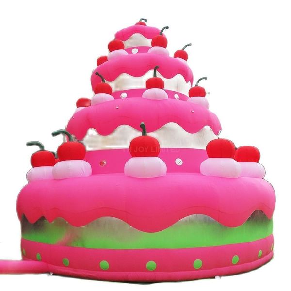 Free Ship Outdoor Activities 12m height (40ft) giant inflatable cake model air balloon for sale