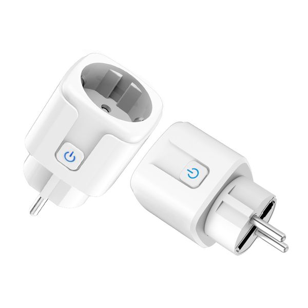 Tuya 16A 20A EU Smart Socket WiFi Smart Plug With Power Monitoring Timing Function Voice Control Alexa Google Assitant