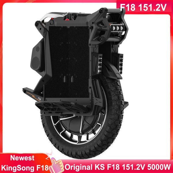 Newest King Song F18 151.2V 2664Wh Samsung 50S 5000W Motor 120+Km/h 4 Point 100mm Suspension Travel