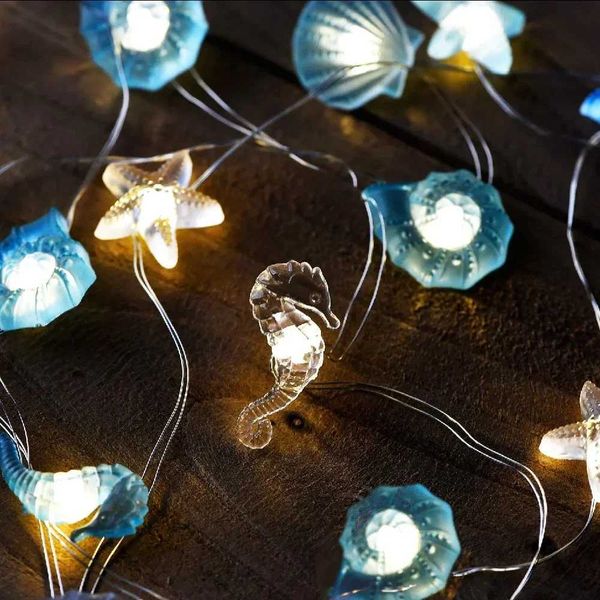 Ocean Theme 20/30 LEDs String Lights Shell Starfish — compare prices at CompareOffers