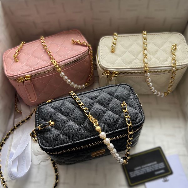 Shoulder Bags Designers Woman Cross Body Bag Half Moon Makeup Bag High Quality Genuine Leather Cowhide Gold Pearl Chain Lady Luxury Handbag Designer Crossbody Bag, Black
Shoulder Bags Designers Woman Cross Body Bag Half Moon Makeup Bag High Quality Genuine Leather Cowhide Gold Pearl Chain Lady Luxury Handbag Designer Crossbody Bag, Black