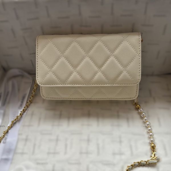 Designer Shoulder Bag Leather Handbag Half Moon Makeup Bag Luxury High Quality Genuine Leather Cowhide Gold Pearl Chain Cross Body Bags Women Designer Bag Crossbody, White
Designer Shoulder Bag Leather Handbag Half Moon Makeup Bag Luxury High Quality Genuine Leather Cowhide Gold Pearl Chain Cross Body Bags Women Designer Bag Crossbody, White