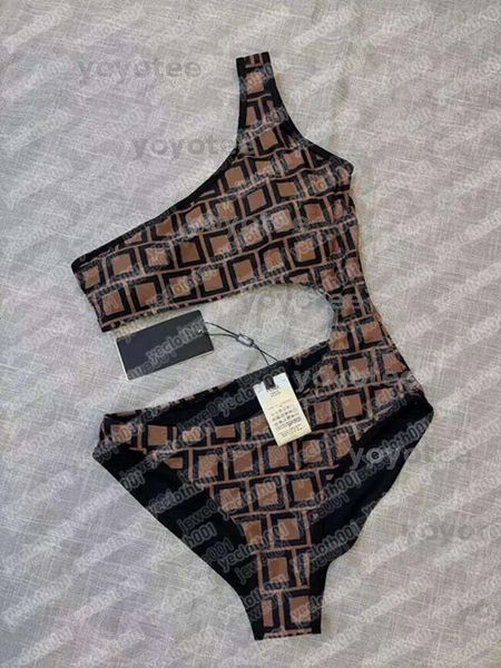 Swimsuit Wowen 2025 Bathing Suits 2025 Woman Classic Letter Print One-Piece Swi…