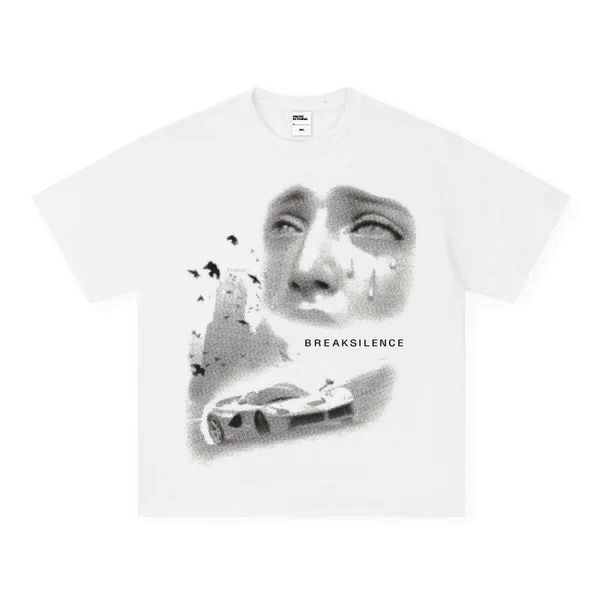 High Street Stylish American Direct Injection Printed Cotton Short Sleeve Unisex White Trendy T-Shirt, White short sleeve (small neckline)
High Street Stylish American Direct Injection Printed Cotton Short Sleeve Unisex White Trendy T-Shirt, White short sleeve (small neckline)