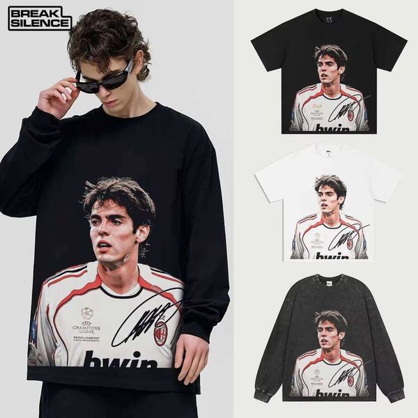Kaka Football Star Street Heavy 280G Unisex TK Trendy Long Sleeve T-Shirt Cross-Cultural Casual Blank Design, Black short sleeve 
Kaka Football Star Street Heavy 280G Unisex TK Trendy Long Sleeve T-Shirt Cross-Cultural Casual Blank Design, Black short sleeve