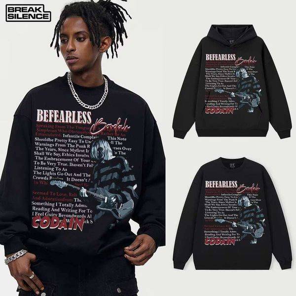 Nirvana Autumn Winter Heavy Fashion American Street Style Hoodie 100% Cotton Rock Band Print Men's Pattern, Black crew neck sweatshirt
Nirvana Autumn Winter Heavy Fashion American Street Style Hoodie 100% Cotton Rock Band Print Men's Pattern, Black crew neck sweatshirt