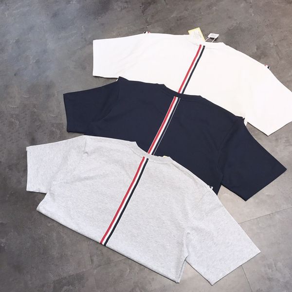 Men's T-Shirts Designer Back colored ribbon round neck short sleeved unisex summer pearl T-shirt for business and leisure, Blue
Men's T-Shirts Designer Back colored ribbon round neck short sleeved unisex summer pearl T-shirt for business and leisure, Blue