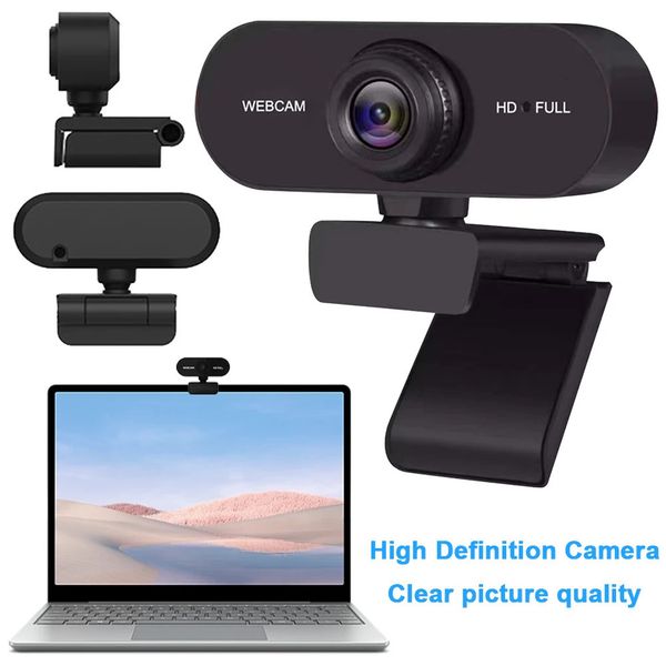 USB HD 1080P/2K Web Camera Plug and Play with Microphone Computer Web Camera Autofocus Business Webcam for Mac PC Laptop Desktop 250609
