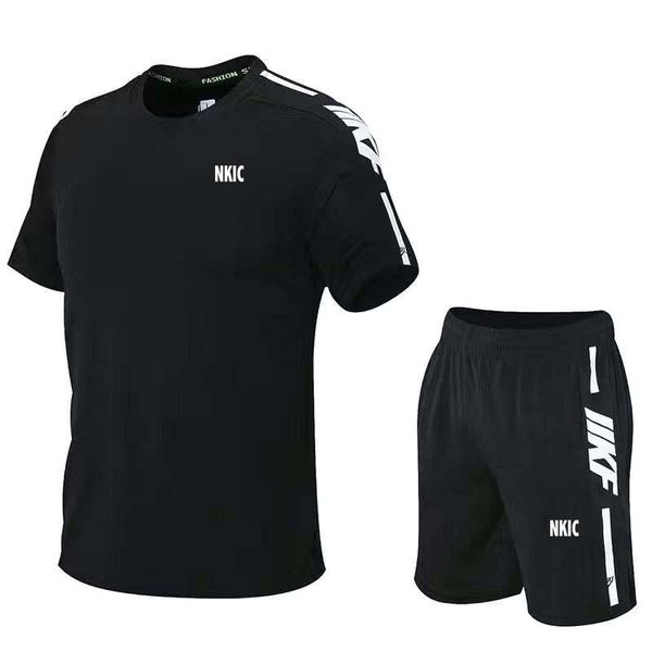 Summer Fashion Comfortable Men's Short Sleeve T-shirt Set Running Suit Summer Men's Brand Sportswear Morning Run Fitness 2-piece Set, White
Summer Fashion Comfortable Men's Short Sleeve T-shirt Set Running Suit Summer Men's Brand Sportswear Morning Run Fitness 2-piece Set, White