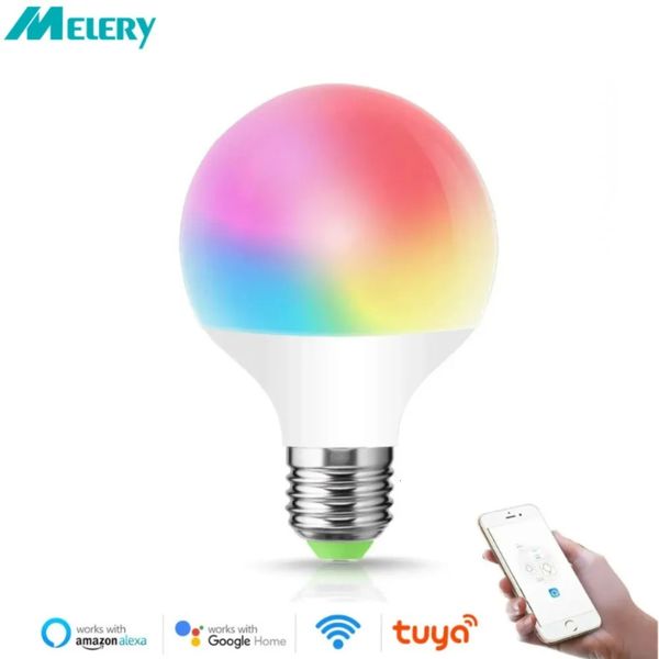 Melery G95 Wifi Smart E27 LED Light Bulb 12W 1200lm Equivalen Warm RGB Colour Changing Spot Lamp by Alexa Google Home 250617