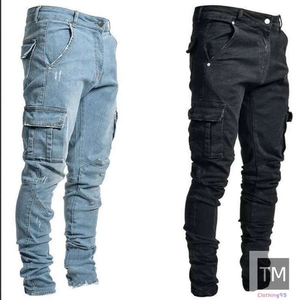 Mens Side Pocket Small Foot Tight Jeans men's business straight tube loose casual elastic high-quality man black denim pants, Light blue
Mens Side Pocket Small Foot Tight Jeans men's business straight tube loose casual elastic high-quality man black denim pants, Light blue