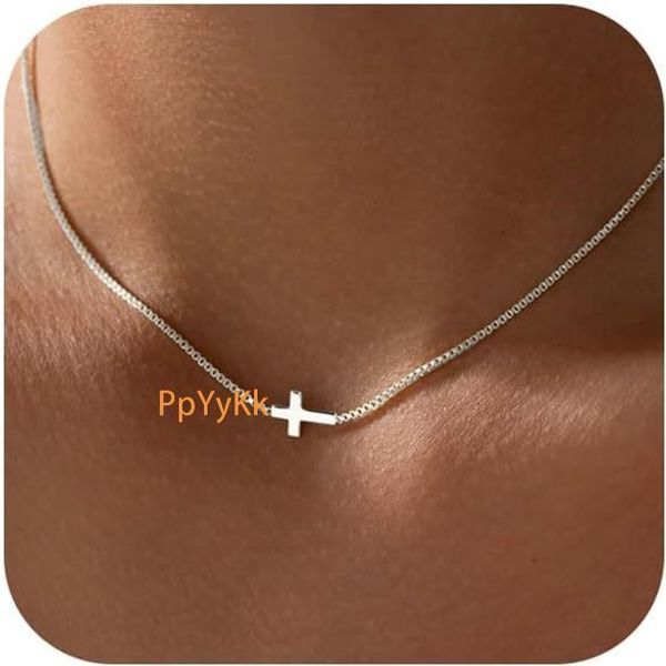 Women's Cross Necklace 14K Gold Plated Silver Delicate Small Cross Pendant Choker Simple Fashion Cute Cross Necklace Faith Jewelry Religious Minimalist Gift
Women's Cross Necklace 14K Gold Plated Silver Delicate Small Cross Pendant Choker Simple Fashion Cute Cross Necklace Faith Jewelry Religious Minimalist Gift