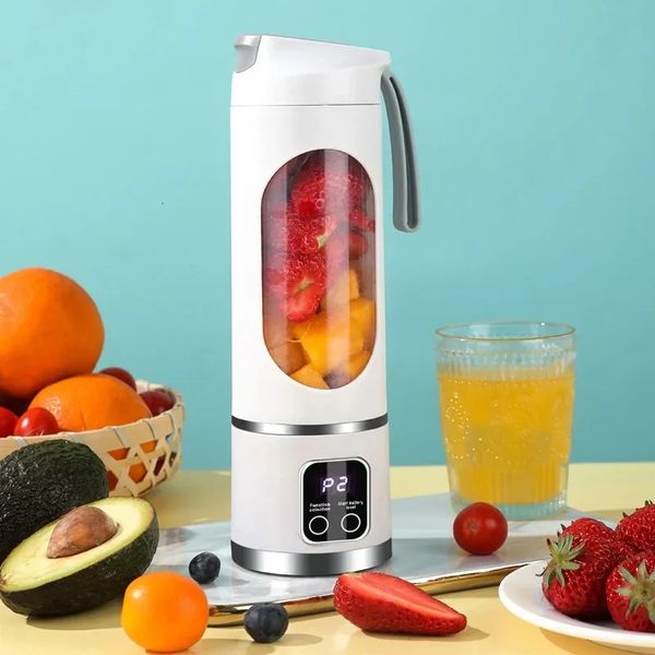 10 Blades Portable Fruit Juicer 450ml Capacity 3 Gears USB Rechargeable Blender Ice Crusher for Shakes and Smoothies Juicer Cup 250617