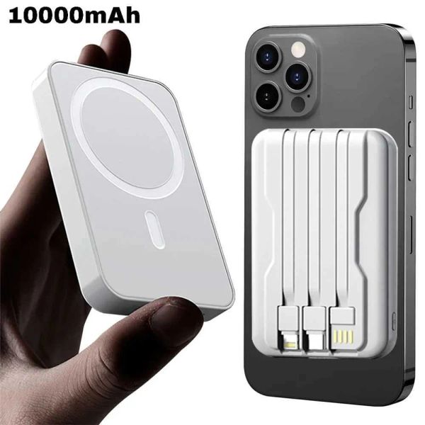Magnetic power pack portable charger 10000mAh 15W wireless fast charger for Android universal built-in wired power bank
Magnetic power pack portable charger 10000mAh 15W wireless fast charger for Android universal built-in wired power bank