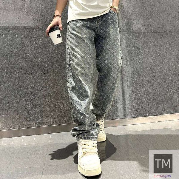 Jacquard Pattern Denim Pants Male Straight Fitting Baggy Bottoms Distressed Wide Jeans For Men, Black
Jacquard Pattern Denim Pants Male Straight Fitting Baggy Bottoms Distressed Wide Jeans For Men, Black