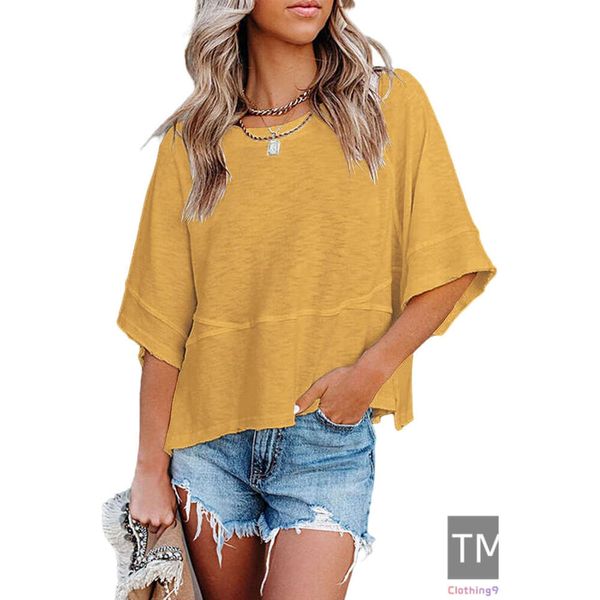 Women's Summer Casual Crewneck Batwing Half Sleeve T-Shirts Solid Color Loose Fit Cute Basic Flowy Tops Tees Blouses, Violet
Women's Summer Casual Crewneck Batwing Half Sleeve T-Shirts Solid Color Loose Fit Cute Basic Flowy Tops Tees Blouses, Violet