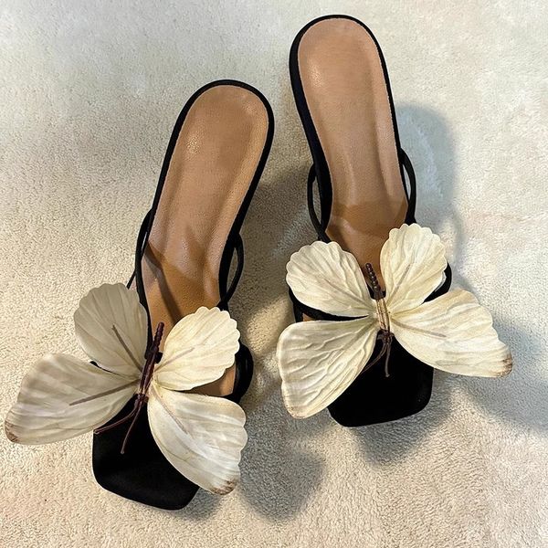 Sandals Butterfly One line Dragged High Heels 2025 New Fairy Style Coarse Heel Cool Slippers, Black
Sandals Butterfly One line Dragged High Heels 2025 New Fairy Style Coarse Heel Cool Slippers, Black