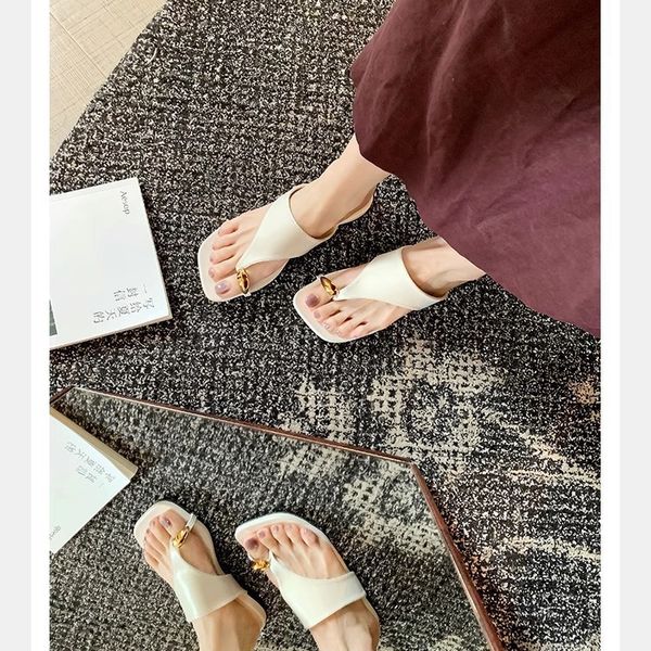 fashionable toe square toe versatile flat bottom outer wearing herringbone exposed toe sandals for womens summer new style, White
fashionable toe square toe versatile flat bottom outer wearing herringbone exposed toe sandals for womens summer new style, White