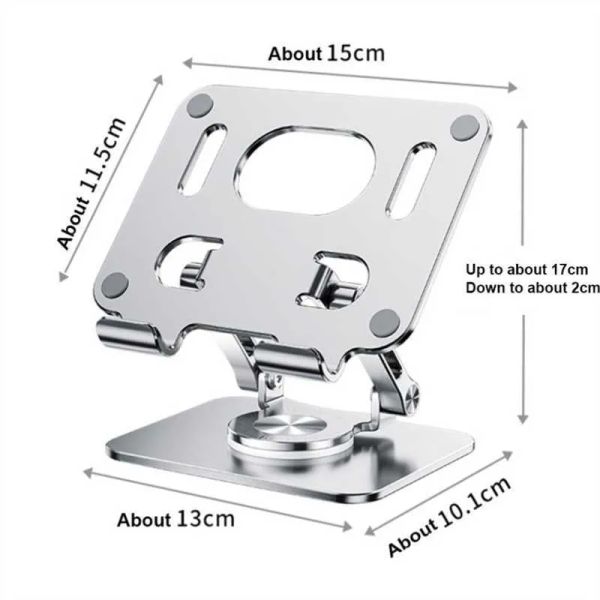 Foldable Rotating Aluminum Alloy Phone Tablet Stand Silver Multifunctional Desktop Holder Bracket
Foldable Rotating Aluminum Alloy Phone Tablet Stand Silver Multifunctional Desktop Holder Bracket