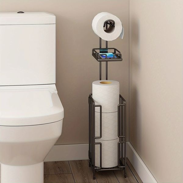 European-style toilet organizing rack, wrought iron paper towel holder, mobile phone holder, bathroom floor-to-ceiling toilet storage shelf
European-style toilet organizing rack, wrought iron paper towel holder, mobile phone holder, bathroom floor-to-ceiling toilet storage shelf