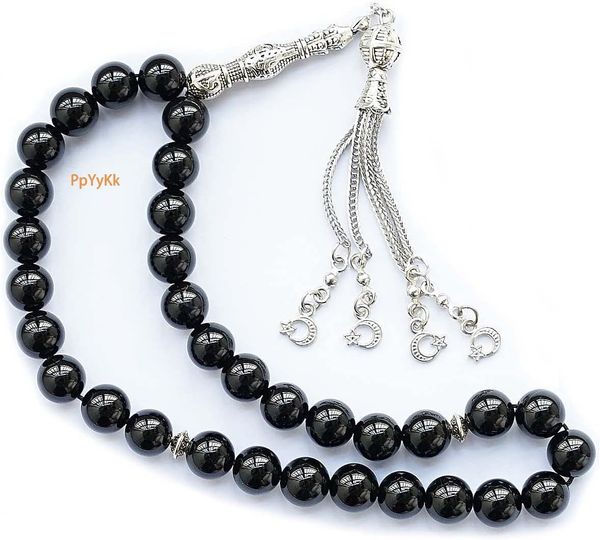 Attract Prosperity 10mm Tasbih Natural Black Agate Stone Islamic Misbaha Bracelet Moon Tasbeeh Sibha 33 Prayer Beads Hand Bracelets
Attract Prosperity 10mm Tasbih Natural Black Agate Stone Islamic Misbaha Bracelet Moon Tasbeeh Sibha 33 Prayer Beads Hand Bracelets