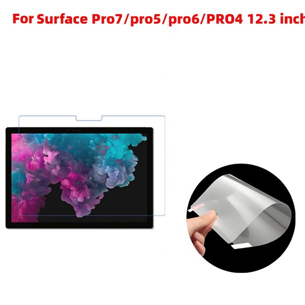 Soft Clear/matte Anti-glare Plastic PET film tablet pc screen protector Guard for Surface Pro7/pro5/pro6/PRO4 12.3 inch 3pcs/lot