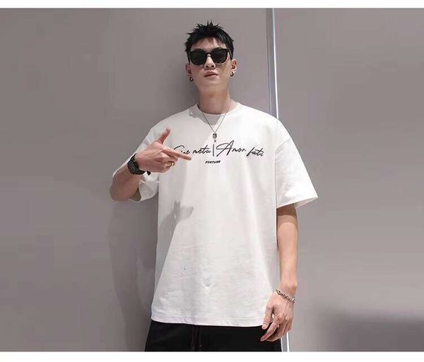 Clothing Printed Letters 240g New Summer Series Short Sleeve Casual Loose Fashion T-Shirt for Men mens Wholesale, White
Clothing Printed Letters 240g New Summer Series Short Sleeve Casual Loose Fashion T-Shirt for Men mens Wholesale, White