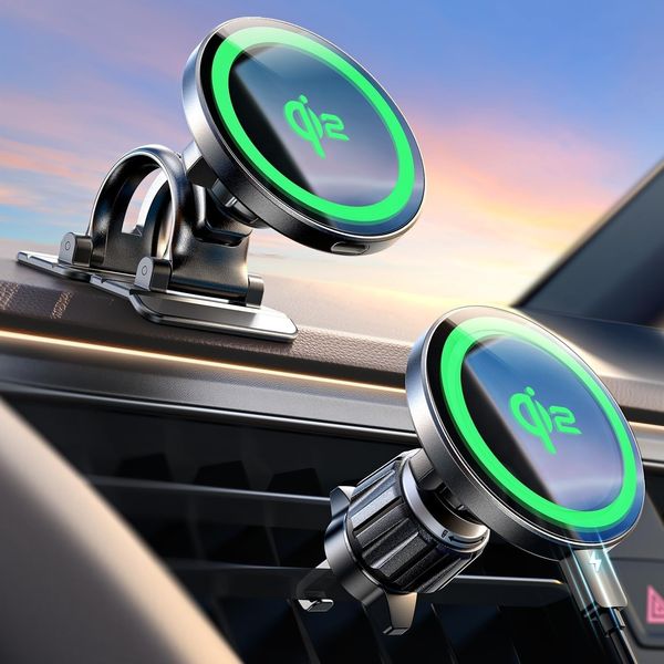 Qi2 15W MagSafe Car Charger Magnetic Wireless Fast Charging Mount for iPhone 16 Pro Max 15 14 13 12 Samsung Accessories136
Qi2 15W MagSafe Car Charger Magnetic Wireless Fast Charging Mount for iPhone 16 Pro Max 15 14 13 12 Samsung Accessories136