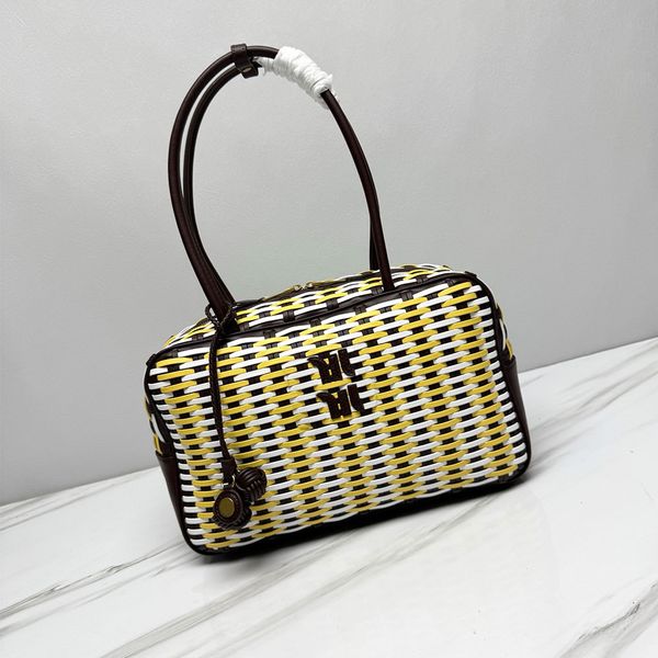Good Quality luxury designer bag Fashion Luxury Striped color weaving bag size 34cm