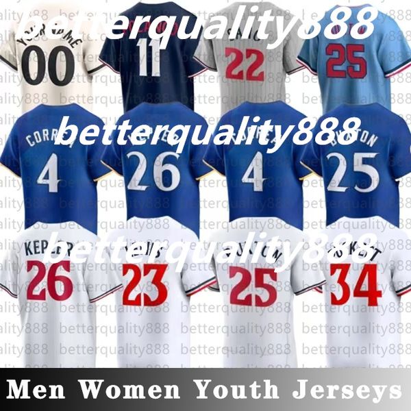 2024 City Connect 4 Carlos Correa Baseball Jersey Royce Lewis Max Kepler Byron Buxton Kirby Puckett Harmon Killebrew Joe Ryan Ryan Jeffers Jhoan Duran Pablo Lopez