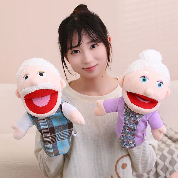 28-33cm Kids Plush Finger Hand Puppet Activity Boy Girl Role Play Bedtime Story Props Family Role Playing Toys Doll 250626