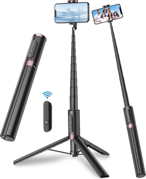 Universal Smartphone Stand All in 1 TONEOF 67 Selfie Stick Tripod Portable with Wireless Remote for iPhone Android Black
Universal Smartphone Stand All in 1 TONEOF 67 Selfie Stick Tripod Portable with Wireless Remote for iPhone Android Black