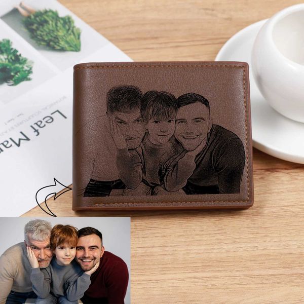 Personalized Wallet Men High Quality PU Leather For Him Engraved Wallets Men Sh…