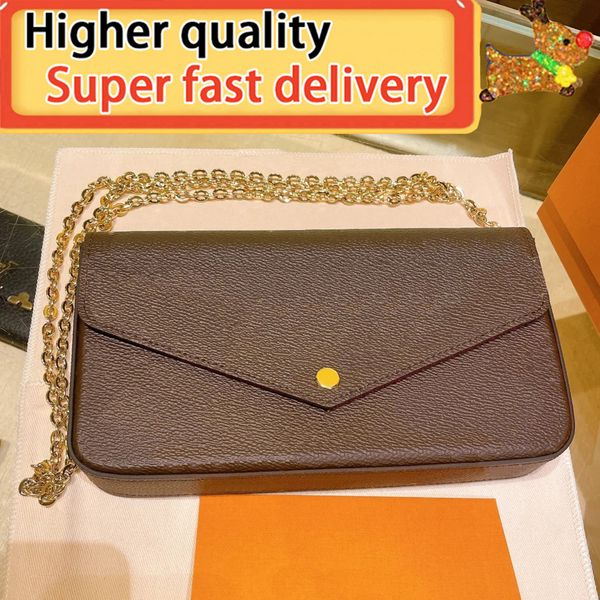 Designer Bag Fashion Shoulder Bag Women's Luxury Crossbody Bag Classic Old Flower Leather Removable 3 in 1 High Quality Retro Metal Chain Wallet Black Embossed Purse, #23
Designer Bag Fashion Shoulder Bag Women's Luxury Crossbody Bag Classic Old Flower Leather Removable 3 in 1 High Quality Retro Metal Chain Wallet Black Embossed Purse, #23