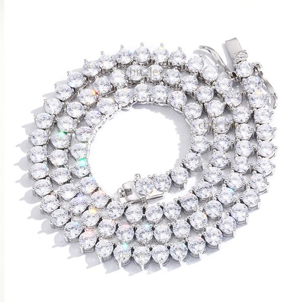 1 row 4MM wide 3 prong CZ diamond necklace designer for women stainless steel plated gold silver tennis chain hip hop mens designer jewelry woman valentines day gift
1 row 4MM wide 3 prong CZ diamond necklace designer for women stainless steel plated gold silver tennis chain hip hop mens designer jewelry woman valentines day gift
