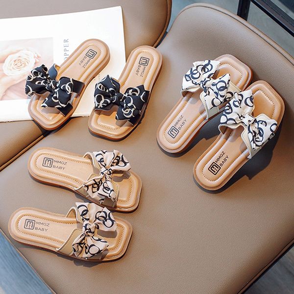 Kids Flats Open Toe Slide Slippers Girl Princess Slippers Cutefeet Child Toddler Summer Cute Beach Slippers Shoes Sizes US9C-US4Y C0747