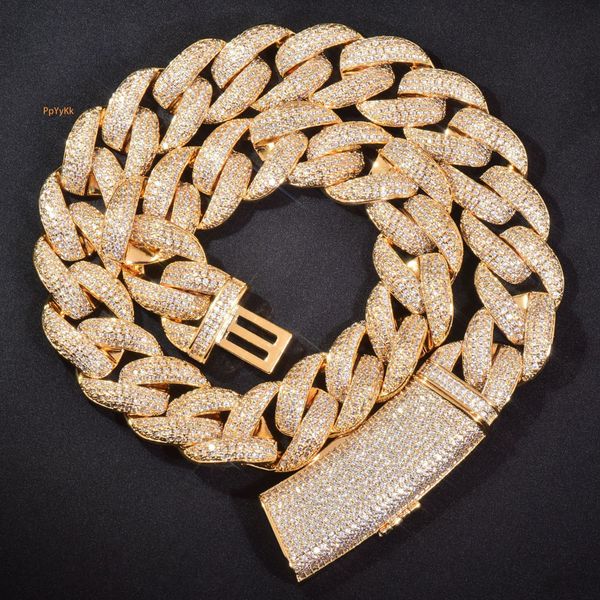 20mm Luxury Gold Plated VVS Moissanite Iced Out Hip Hop Long Clasp Cuban Chain Versatile Edgy Statement Jewelry Pass the diamond tester
20mm Luxury Gold Plated VVS Moissanite Iced Out Hip Hop Long Clasp Cuban Chain Versatile Edgy Statement Jewelry Pass the diamond tester