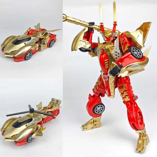 Monkey King Wukong 3 changes Robot Transformation helicopter car 25cm Action Figure Toy NO BOX X250628