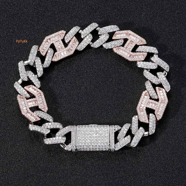 15MM Two-Tone Rose Gold Hip Hop Bar-Shaped Cuban Chain Bracelet Flip-Top Clasp Moissanite Iced Out High-Quality Statement Jewelry
15MM Two-Tone Rose Gold Hip Hop Bar-Shaped Cuban Chain Bracelet Flip-Top Clasp Moissanite Iced Out High-Quality Statement Jewelry