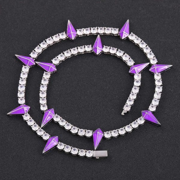 New Black Panther Style Men's 5mm Tennis Chain Design VVS Moissanite Spiked Luxury Accessory Necklace Pass the diamond tester
New Black Panther Style Men's 5mm Tennis Chain Design VVS Moissanite Spiked Luxury Accessory Necklace Pass the diamond tester