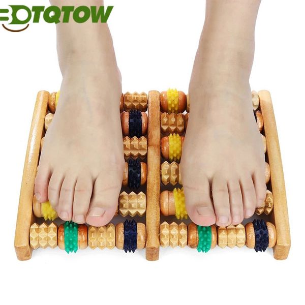 1Pcs Wooden Foot Massager Roller Reflexology for Stress Fitness Health Care - Feet Massager Colorful Massage Roller Pain Relief 250628