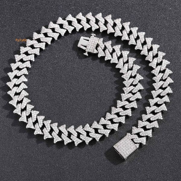 Luxury Moissanite Jewelry 18mm Spike Thorn Cuban Chain Spring Clasp Men's Full Iced Hip Hop Pass the diamond tester
Luxury Moissanite Jewelry 18mm Spike Thorn Cuban Chain Spring Clasp Men's Full Iced Hip Hop Pass the diamond tester