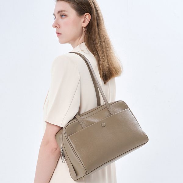 Women's Vintage Genuine Leather Tote Bag Large Soft Pillow Shoulder Purse Stylish Crossbody Arm Bag for Office Travel bag, Beige
Women's Vintage Genuine Leather Tote Bag Large Soft Pillow Shoulder Purse Stylish Crossbody Arm Bag for Office Travel bag, Beige