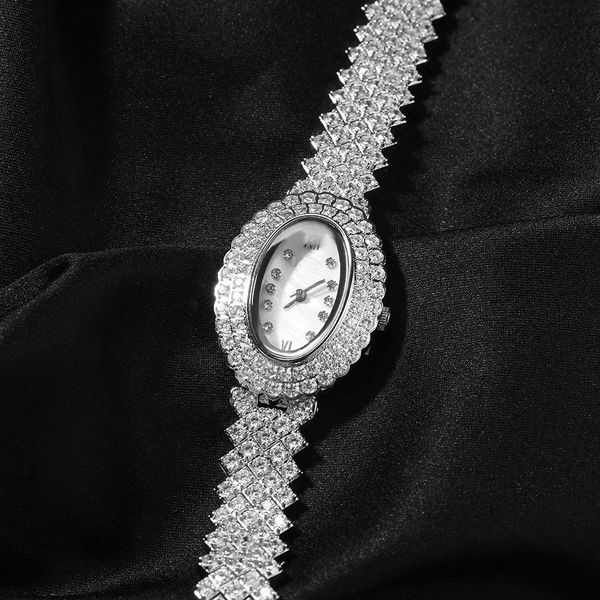 New Fashion Casual Women's Watch Light Luxury Niche Oval Dial Iced Out Designer Mechanical Watch Pass the diamond tester, Gray
New Fashion Casual Women's Watch Light Luxury Niche Oval Dial Iced Out Designer Mechanical Watch Pass the diamond tester, Gray
