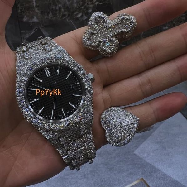 VVS Clarity Moissanite Watch Stainless Steel Iced Out Band High Quality Mechanical Timepiece Pass the diamond tester, Silver watch
VVS Clarity Moissanite Watch Stainless Steel Iced Out Band High Quality Mechanical Timepiece Pass the diamond tester, Silver watch